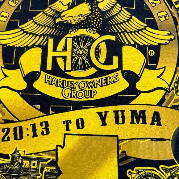 Harley Owners Group Arizona State Rally 2013 Black Long Sleeve T-Shirt Size L - Picture 12 of 15